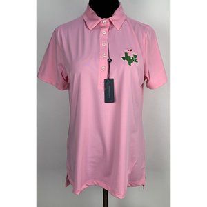 Turtleson Womens Pink Polo Golf Shirt BGC Charity Golf Texas Size Medium